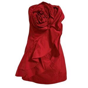 Pearl Georgina Chapman of Marchesa Red Sleeveless Dress SZ 8 Cocktail FormalHOCO
